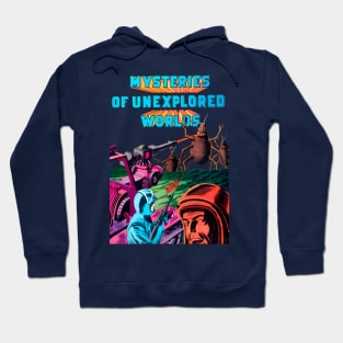 Mysteries of Unexplored Worlds Horror Aliens Science Fiction Retro Vintage Comic Hoodie